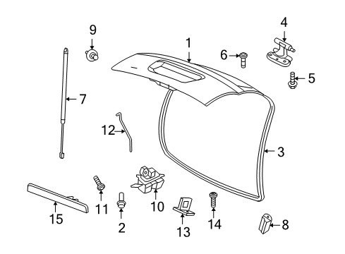 2009 Dodge Durango Lift Gate Diagram 2 - Thumbnail
