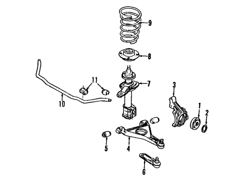 1991 Dodge Monaco Lower Control Arm - Front Diagram