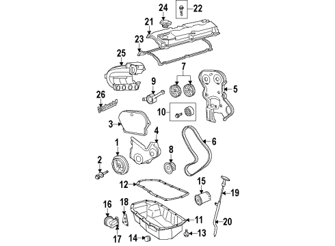 2006 Chrysler PT Cruiser Valve Cover Bolt Diagram for 4777997AA