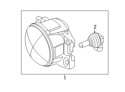 2024 Jeep Compass Fog Lamp, Front Diagram for 68470159AA