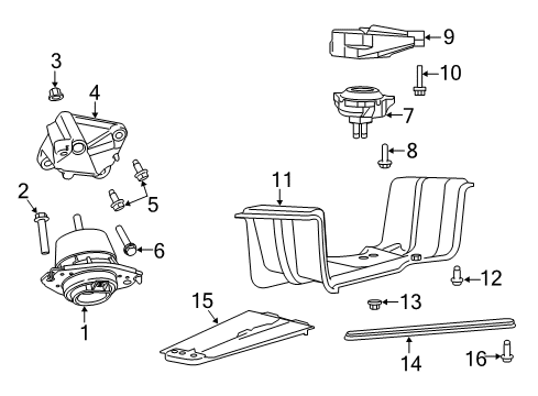 2021 Jeep Grand Cherokee Engine & Trans Mounting Diagram 3 - Thumbnail