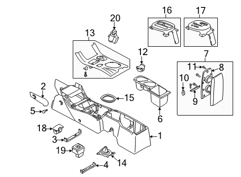 2001 Chrysler Sebring Ashtray Diagram for MR612019