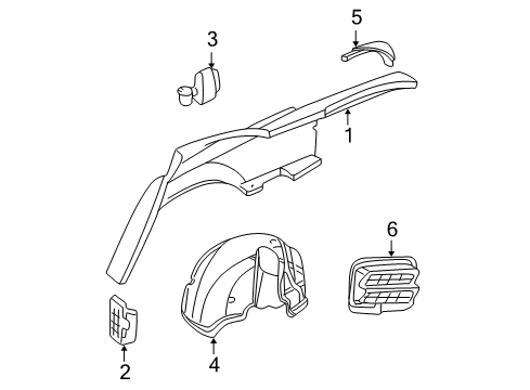 2001 Chrysler 300M Support, Passenger Side Diagram for 4575512AC
