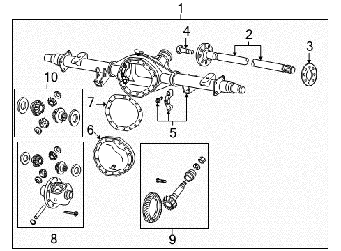 2008 Dodge Ram 2500 Axle Assembly, Rear Diagram for 5183301AB