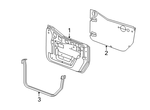 2007 Jeep Wrangler Door Weatherstrip, Front Passenger Side Diagram for 55395272AL