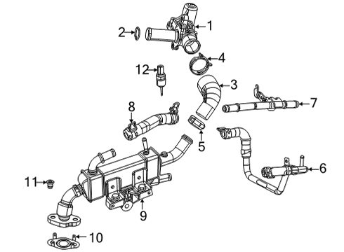 2021 Jeep Grand Cherokee L Return Hose Diagram for 68428706AB