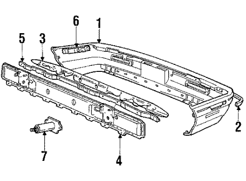 1989 Dodge Colt Bumper & Components - Rear Diagram