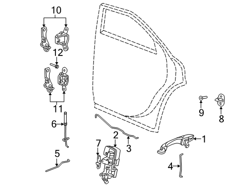2007 Dodge Magnum Lock Knob, Rear Driver Side Diagram for WC77XDVAD
