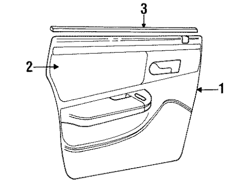 1997 Chrysler Concorde Interior Trim - Rear Door Diagram