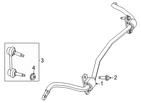 2022 Chrysler Voyager Suspension Components, Control Arm, Ride Control, Stabilizer Bar Diagram 4 - Thumbnail