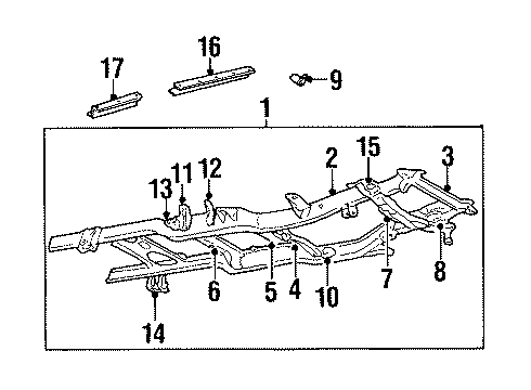 2000 Dodge Ram 2500 Frame Assembly Diagram for 52021330AF