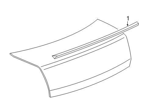 2009 Dodge Challenger Spoiler, Rear Diagram for 1GL20TZZAB
