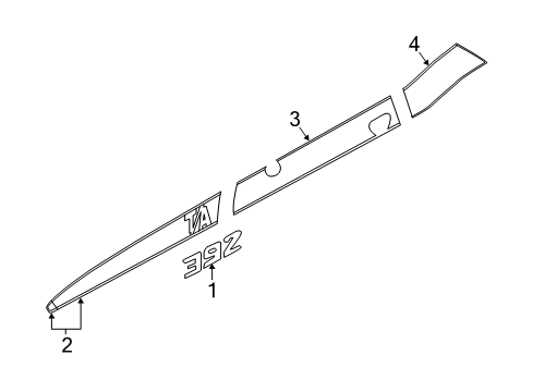2017 Dodge Challenger Stripe, Front Driver Side Diagram for 6DA71XXXAB