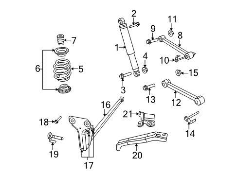 2009 Dodge Nitro Coil Spring, Rear Diagram for 52125895AB
