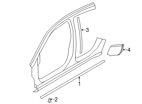 2012 Chrysler 200 Stone Guard, Rear Driver Side Diagram for 68217199AA