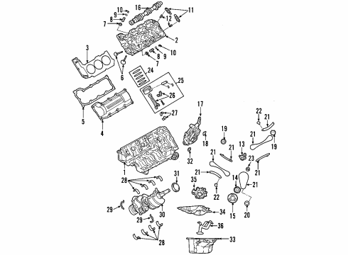 2004 Dodge Dakota Front Mount, Driver Side Diagram for 52022032AB