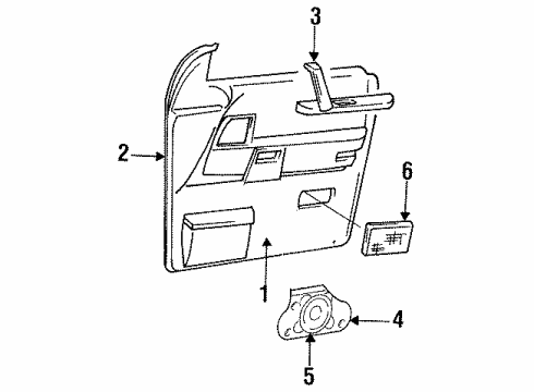 1991 Chrysler Town & Country Weatherstrip Diagram for 4611814