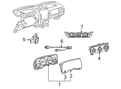 2009 Jeep Patriot Instrument Cluster Diagram for 5172570AB