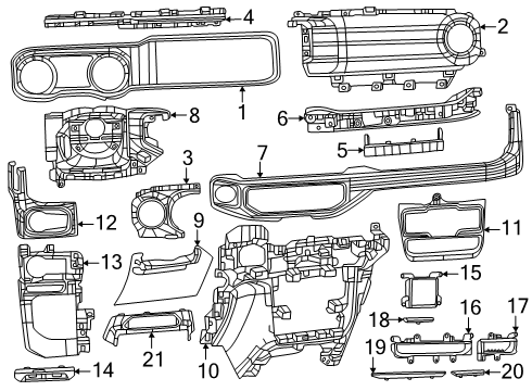 2024 Jeep Gladiator Column Cover Diagram for 7FV23TX7AB