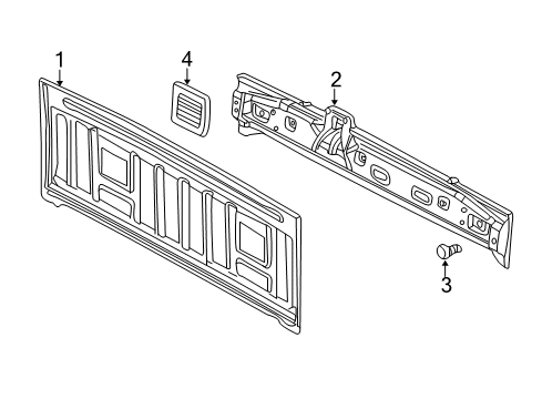 2006 Dodge Ram 2500 Reinforcement Panel, Rear Diagram for 55276459AD