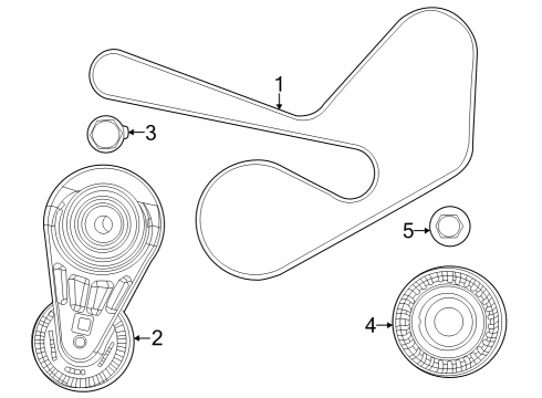 2024 Jeep Compass Idler Pulley Screw Diagram for 6512117AA