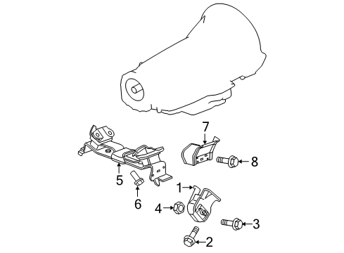 2008 Jeep Grand Cherokee Mount Bracket, Driver Side Diagram for 4854564AB