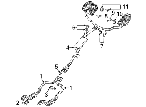 2017 Chrysler 300 Converter & Pipe, Front Passenger Side Diagram for 68038394AF