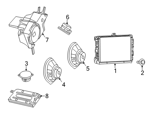 2019 Jeep Cherokee Display Unit Diagram for 68428529AD