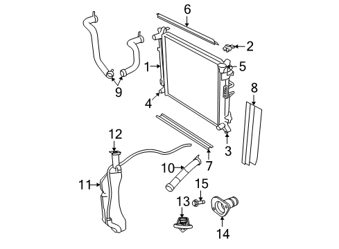 2008 Dodge Grand Caravan Radiator & Components Diagram 2 - Thumbnail