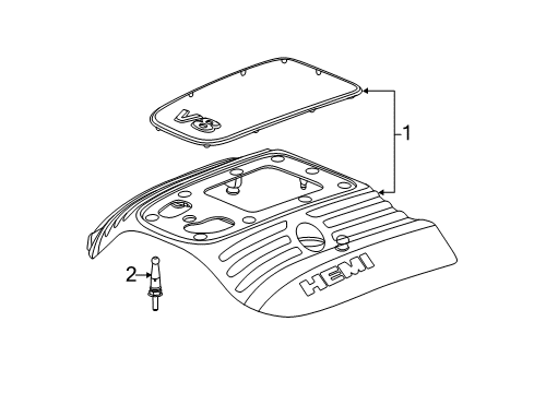 2011 Jeep Grand Cherokee Engine Appearance Cover Diagram 2 - Thumbnail