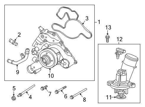 2020 Ram 2500 Water Pump Adapter Diagram for 4893428AA