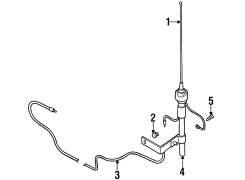 1996 Chrysler Sebring Power Antenna Diagram for MB920283