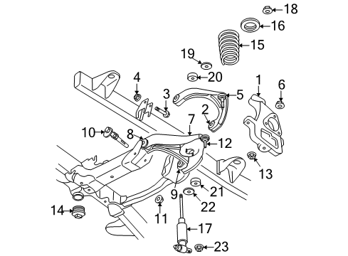 2006 Dodge Ram 1500 Lower Control Arm Front Bushing Diagram for 5290760AC