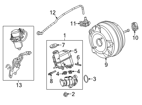 2016 Chrysler 200 Master Cylinder Diagram for 68245358AC