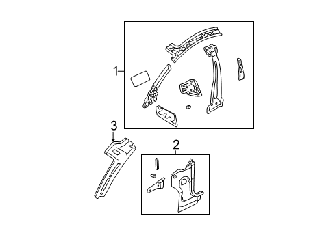 2002 Dodge Neon Reinforcement, Passenger Side Diagram for 5014672AE