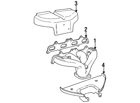 1995 Chrysler Sebring Heat Shield Diagram for 4667664