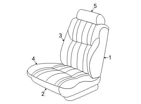 1998 Dodge Intrepid Front Seat Components Diagram