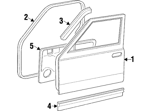 1997 Jeep Cherokee Water Shield, Front Diagram for 55235985AC
