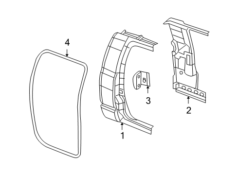 2006 Dodge Ram 3500 Side Panel & Components Diagram