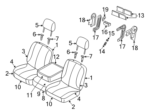 2007 Dodge Ram 2500 Seat Cover, Slate Gray/Taupe, Front Driver Side Diagram for 1FN191D5AA