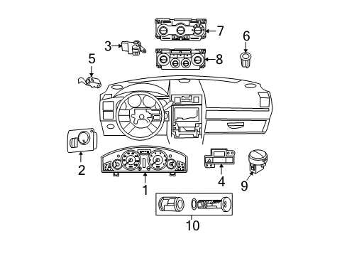 2007 Dodge Charger Instrument Cluster Diagram for 4854642AF