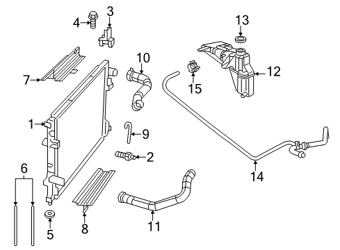 2015 Dodge Charger Upper Hose Diagram for 55038160AE