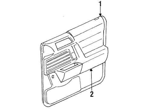 1993 Chrysler LeBaron Interior Trim - Front Door Diagram