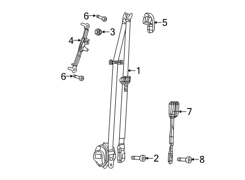2017 Jeep Compass Adjuster Nut, Front Diagram for 6509460AA