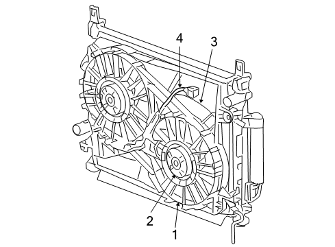 2005 Chrysler 300 Fan Blade Diagram for 5174358AA
