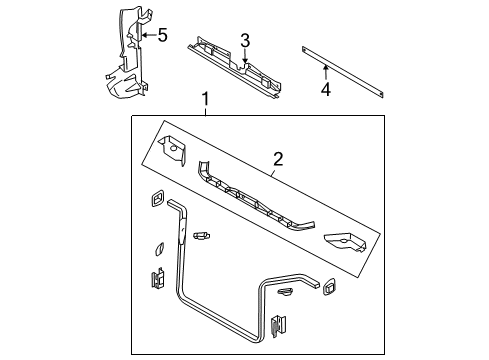 2004 Chrysler Pacifica Side Seal, Front Passenger Side Diagram for 4809766AC