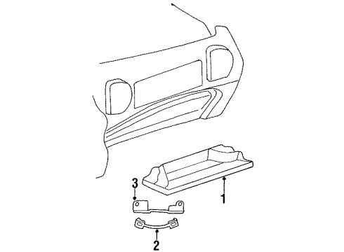 1999 Dodge Caravan Glove Box Door Check Strap Diagram for 4678300AB
