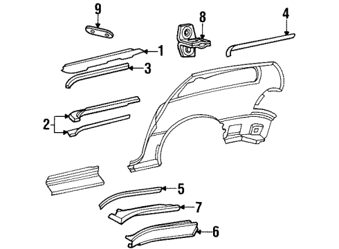 1999 Chrysler Town & Country Reinforcement Diagram for 4883980AA