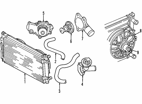 1999 Dodge Stratus Fan Motor Diagram for 4798894