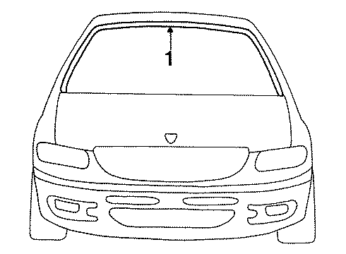2000 Chrysler Town & Country Reveal Molding Diagram for 4716936
